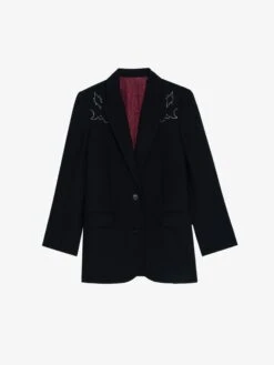 Zadig & Voltaire Viva Black Rhinestone Blazer Black 6 Zadig & Voltaire Viva Black Rhinestone Blazer Black -Zadig Et Voltaire WWBL01947 BLACK PACKSHOT 6836c9b74eb9b