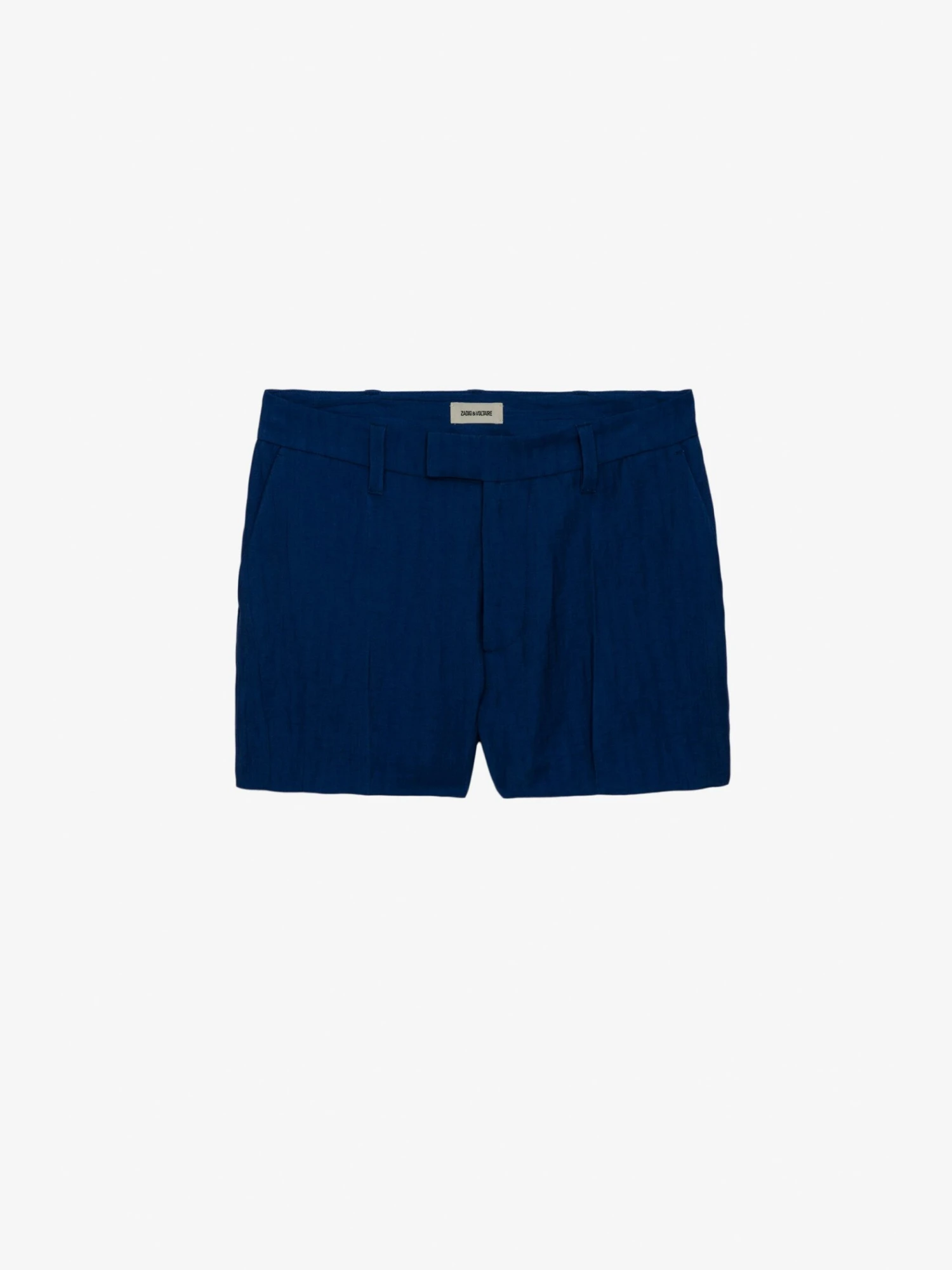 Please Linen Shorts Deep sea Zadig & Voltaire Please Linen Shorts Deep Sea -Zadig Et Voltaire WWBS00132 DEEP SEA PACKSHOT scaled