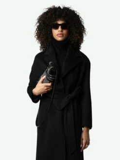 Zadig & Voltaire Meli Coat Black -Zadig Et Voltaire WWCO00214 NOIR ADDI 2 667ed700e1788