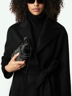 Zadig & Voltaire Meli Coat Black -Zadig Et Voltaire WWCO00214 NOIR HOVER 667ed6e5c499c