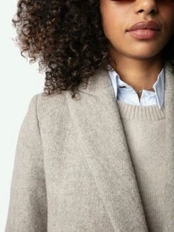 Zadig & Voltaire Marco Coat Latte 4 Zadig & Voltaire Marco Coat Latte -Zadig Et Voltaire WWCO00219 LATTE HOVER 6683f318004fd