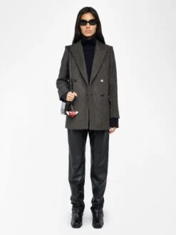 Zadig & Voltaire Miew Coat Dark Chocolate