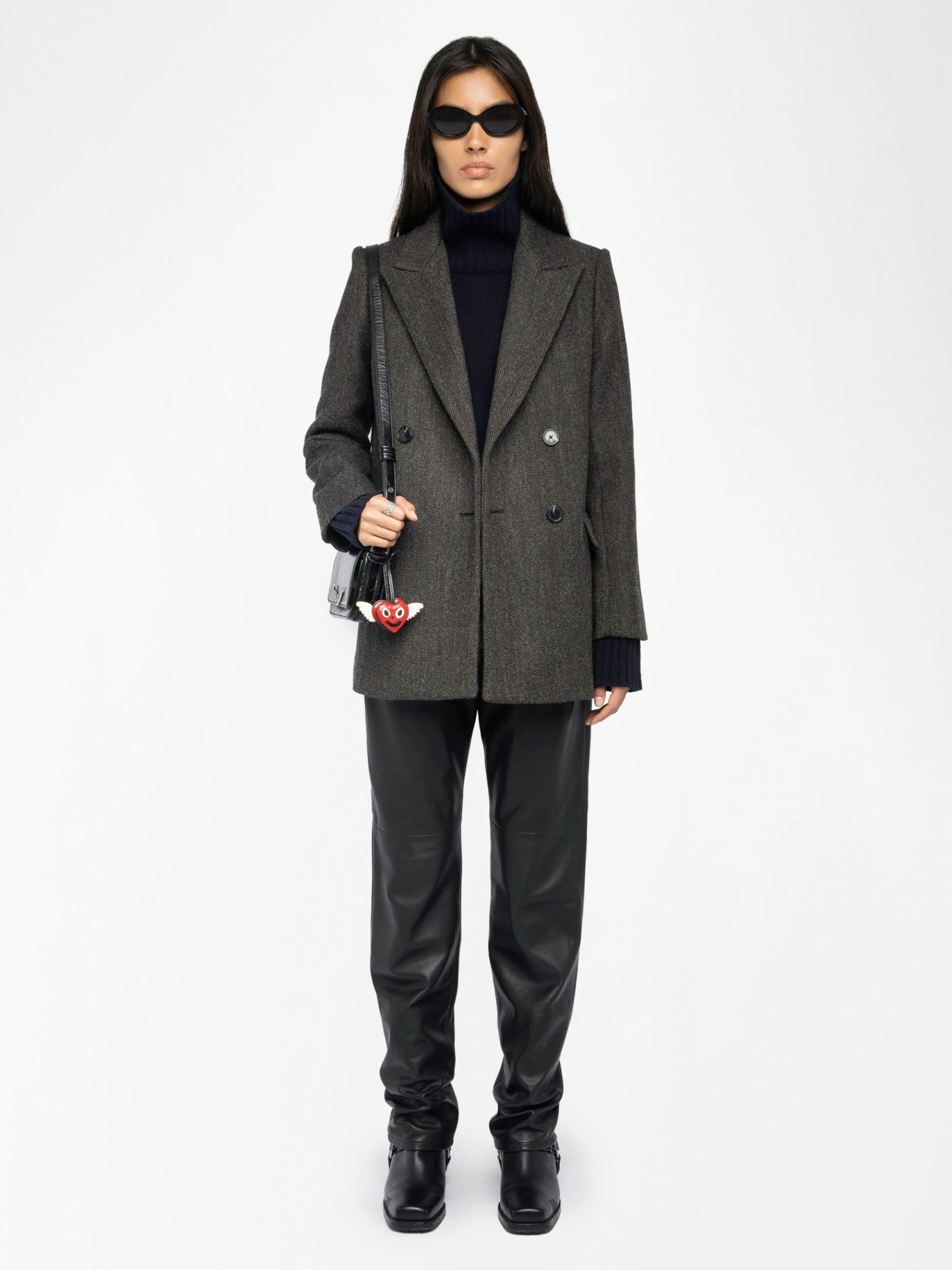 Miew Coat Dark chocolate Zadig & Voltaire Miew Coat Dark Chocolate -Zadig Et Voltaire WWCO01240 DARK CHOCOLATE SHOOTING 686b847a8e71b scaled