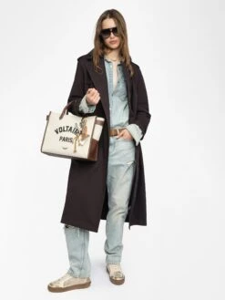 Zadig & Voltaire Kenar Trench Coat Dark Chocolate 2 Zadig & Voltaire Kenar Trench Coat Dark Chocolate -Zadig Et Voltaire WWCO01715 DARK CHOCOLATE ADDI 1 684853161e4d7