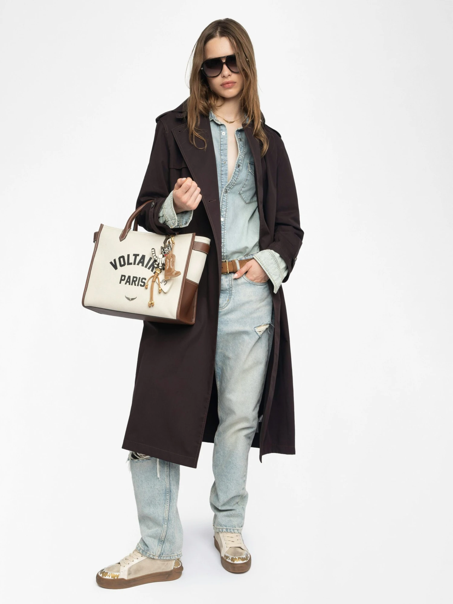 Kenar Trench Coat Dark chocolate Zadig & Voltaire Kenar Trench Coat Dark Chocolate -Zadig Et Voltaire WWCO01715 DARK CHOCOLATE ADDI 1 684853161e4d7 scaled