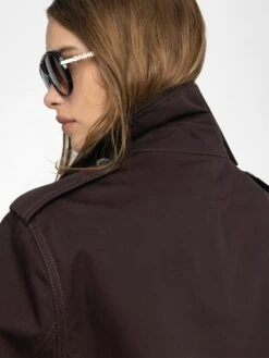 Zadig & Voltaire Kenar Trench Coat Dark Chocolate 6 Zadig & Voltaire Kenar Trench Coat Dark Chocolate -Zadig Et Voltaire WWCO01715 DARK CHOCOLATE HOVER 68485414da8c5