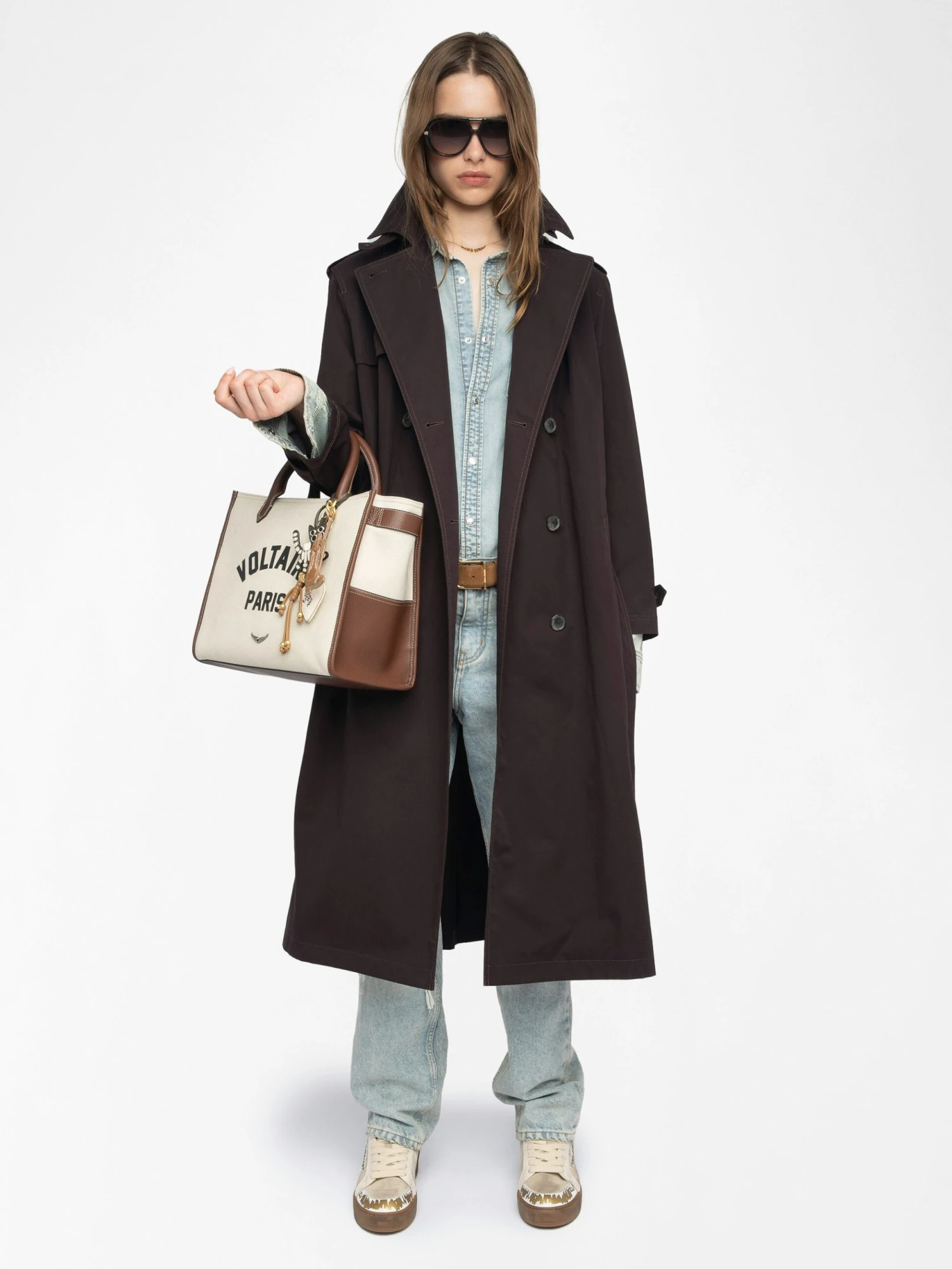 Kenar Trench Coat Dark chocolate Zadig & Voltaire Kenar Trench Coat Dark Chocolate -Zadig Et Voltaire WWCO01715 DARK CHOCOLATE SHOOTING 684853d0cf3e5 scaled