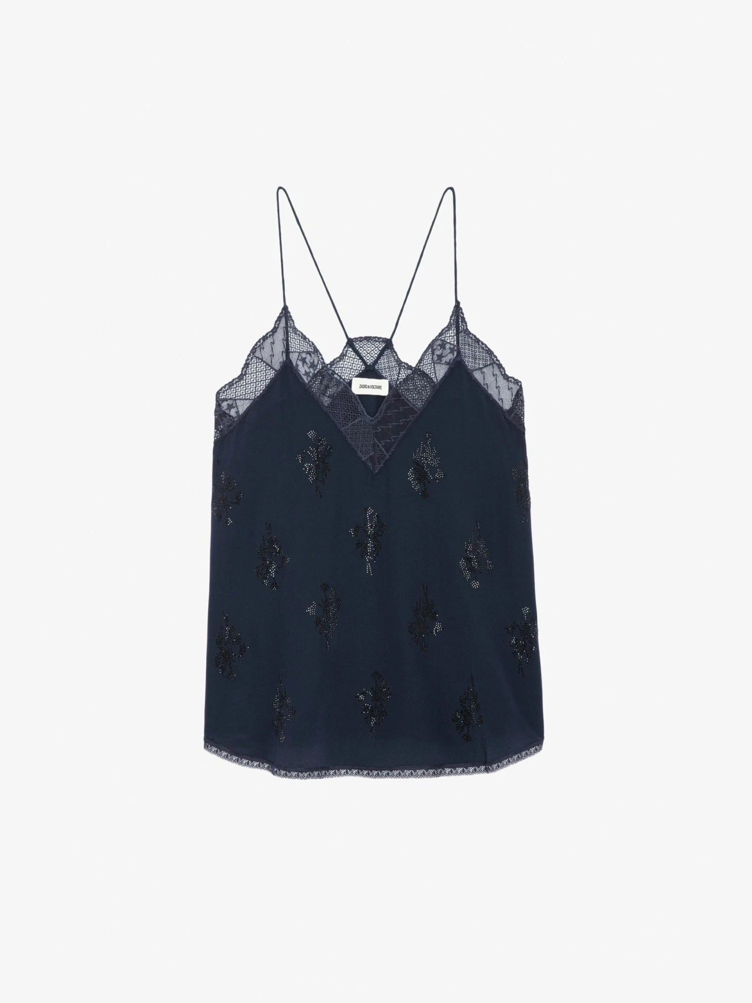 Christy Diamanté Silk Camisole Encre Zadig & Voltaire Christy Diamanté Silk Camisole Encre -Zadig Et Voltaire WWCR00224 ENCRE PACKSHOT scaled