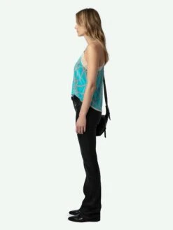 Zadig & Voltaire Christy Silk Camisole Aqua 2 Zadig & Voltaire Christy Silk Camisole Aqua -Zadig Et Voltaire WWCR00245 AQUA ADDI 1 66262d541cb6c