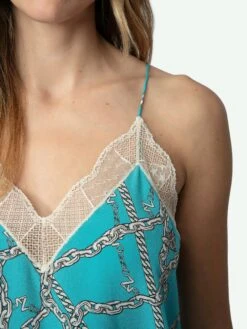 Zadig & Voltaire Christy Silk Camisole Aqua 3 Zadig & Voltaire Christy Silk Camisole Aqua -Zadig Et Voltaire WWCR00245 AQUA HOVER 66262ddc6fb71