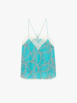 Zadig & Voltaire Christy Silk Camisole Aqua 4 Zadig & Voltaire Christy Silk Camisole Aqua -Zadig Et Voltaire WWCR00245 AQUA PACKSHOT 6630a226c7f1b
