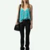 Zadig & Voltaire Christy Silk Camisole Aqua
