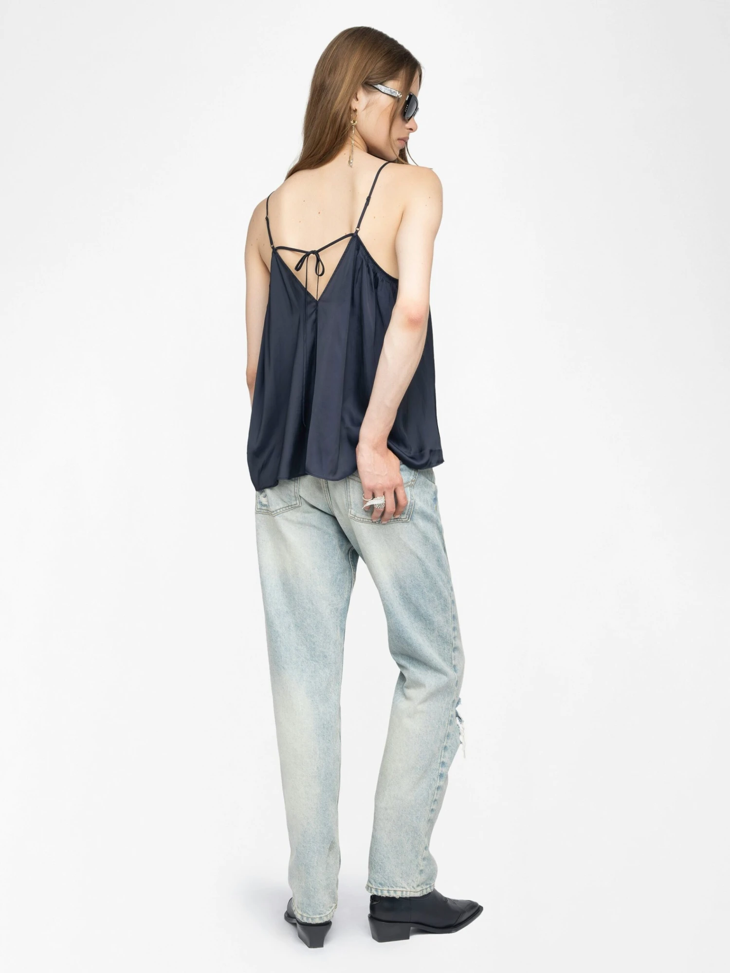 Cym Satin Pleated Camisole Encre Zadig & Voltaire Cym Satin Pleated Camisole Encre -Zadig Et Voltaire WWCR01293 ENCRE BACK 6849a62a65c3e scaled