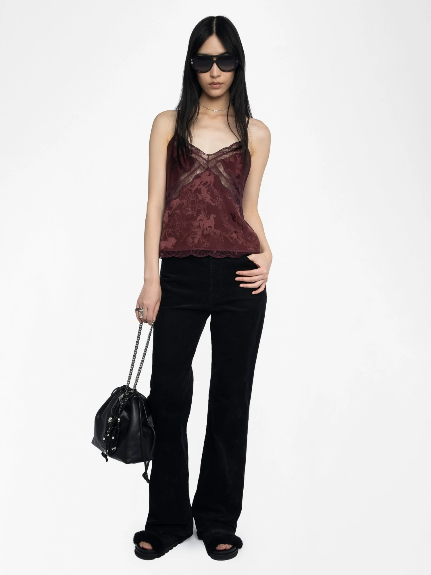 Cishi Silk Camisole Burgundy Zadig & Voltaire Cishi Silk Camisole Burgundy -Zadig Et Voltaire WWCR01298 BURGUNDY ADDI 1 685d24388aa79 scaled
