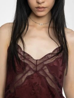 Zadig & Voltaire Cishi Silk Camisole Burgundy 4 Zadig & Voltaire Cishi Silk Camisole Burgundy -Zadig Et Voltaire WWCR01298 BURGUNDY ADDI 2 685d244e44c3a