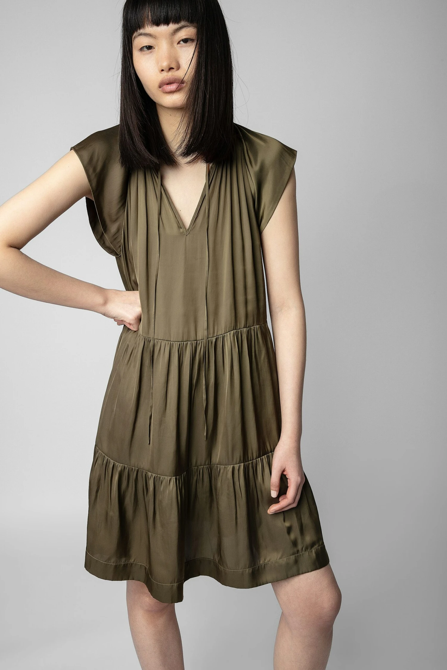 Rito Satin Dress Laurier Zadig & Voltaire Rito Satin Dress Laurier -Zadig Et Voltaire WWDR00022 LAURIER 5 scaled