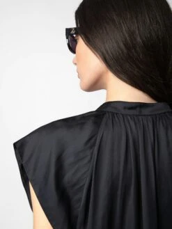 Zadig & Voltaire Rito Satin Dress Black 2 Zadig & Voltaire Rito Satin Dress Black -Zadig Et Voltaire WWDR00022 NOIR ADDI 1