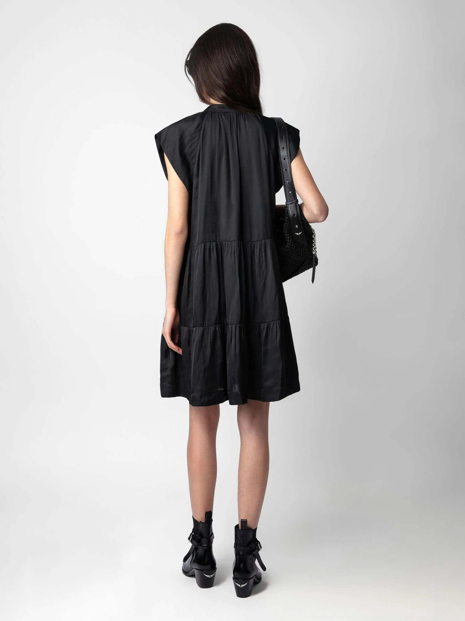 Rito Satin Dress Black Zadig & Voltaire Rito Satin Dress Black -Zadig Et Voltaire WWDR00022 NOIR BACK scaled