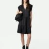 Zadig & Voltaire Rito Satin Dress Black