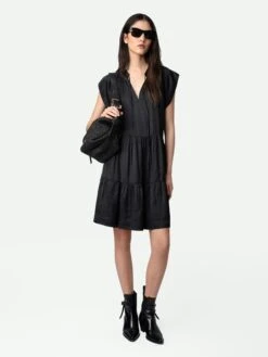 Zadig & Voltaire Rito Satin Dress Black