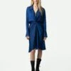 Zadig & Voltaire Rozo Satin Dress Bleu Roi