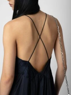 Zadig & Voltaire Rayonne Satin Dress Encre -Zadig Et Voltaire WWDR01076 ENCRE ADDI 1
