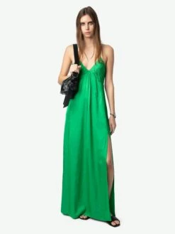 Zadig & Voltaire Rayonne Satin Dress Gazon