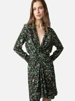 Zadig & Voltaire Rozo Silk Dress Black 3 Zadig & Voltaire Rozo Silk Dress Black -Zadig Et Voltaire WWDR01264 NOIR HOVER