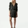 Zadig & Voltaire Ruz Satin Dress Slate