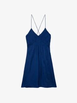 Zadig & Voltaire Rayonna Satin Dress Deep Sea -Zadig Et Voltaire WWDR01317 DEEP SEA PACKSHOT