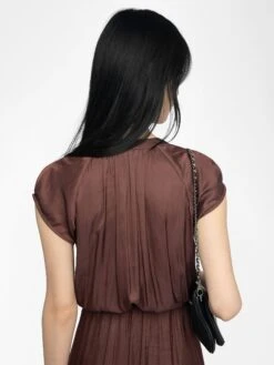 Zadig & Voltaire Randall Dress Burgundy 5 Zadig & Voltaire Randall Dress Burgundy -Zadig Et Voltaire WWDR01358 BURGUNDY ADDI 4 685d23518f511