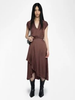 Zadig & Voltaire Randall Dress Burgundy