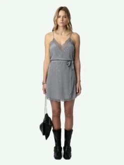 Zadig & Voltaire Ristyz Diamante Silk Dress Iron 3 Zadig & Voltaire Ristyz Diamante Silk Dress Iron -Zadig Et Voltaire WWDR01361 IRON ADDI 2 6627cbb076ab9