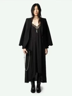 Zadig & Voltaire Risty Diamanté Dress Stone 4 Zadig & Voltaire Risty Diamanté Dress Stone -Zadig Et Voltaire WWDR01387 STONE ADDI 3 668d03efae208