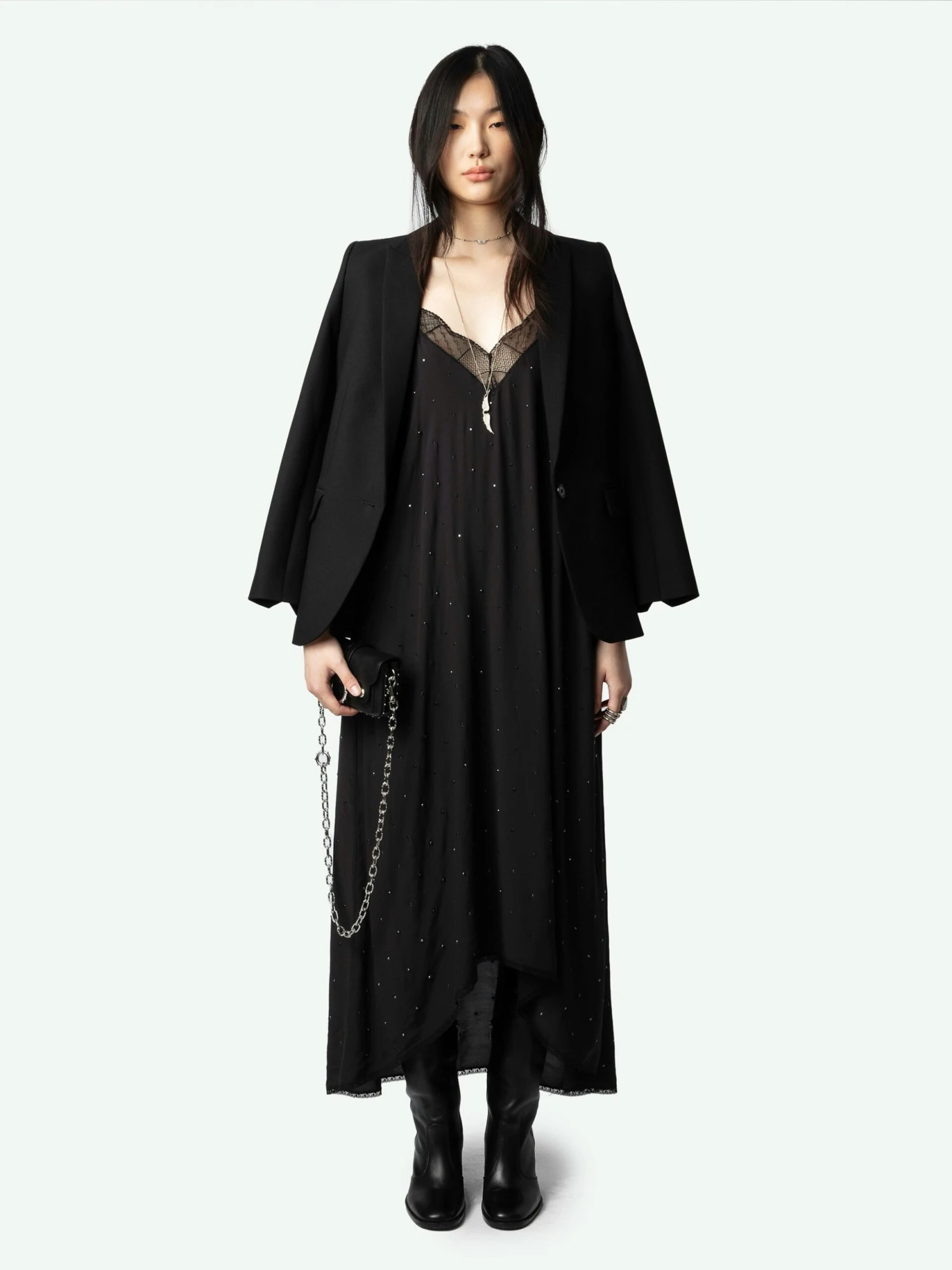 Risty Diamanté Dress Stone Zadig & Voltaire Risty Diamanté Dress Stone -Zadig Et Voltaire WWDR01387 STONE ADDI 3 668d03efae208 scaled