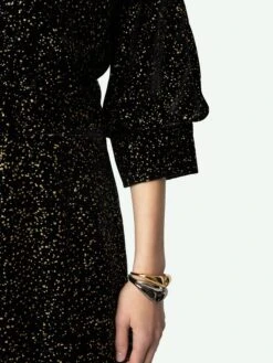 Zadig & Voltaire Rosli Velvet Dress Black -Zadig Et Voltaire WWDR01396 NOIR HOVER 6704e54e739cc