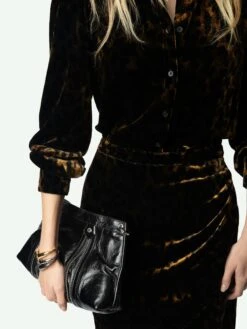 Zadig & Voltaire Velvet Rulipe Dress Cognac -Zadig Et Voltaire WWDR02405 COGNAC ADDI 2 6728e4b280873