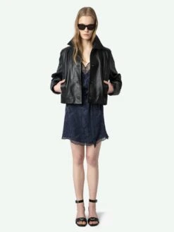 Zadig & Voltaire Risty Silk Dress Encre -Zadig Et Voltaire WWDR02421 ENCRE SHOOTING 67a9e3bdec6d3