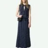 Zadig & Voltaire Raosi Belted Silk Dress Encre
