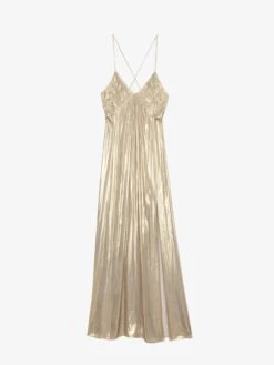 Zadig & Voltaire Rayonne Satin Dress Gold -Zadig Et Voltaire WWDR02528 GOLD PACKSHOT 67c04e66e7248