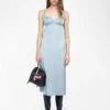 Zadig & Voltaire Rialta Satin Dress Cloud