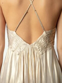 Zadig & Voltaire Rayonna Pleated Satin Dress Gold 3 Zadig & Voltaire Rayonna Pleated Satin Dress Gold -Zadig Et Voltaire WWDR02551 GOLD ADDI 3 67bed74ea1979
