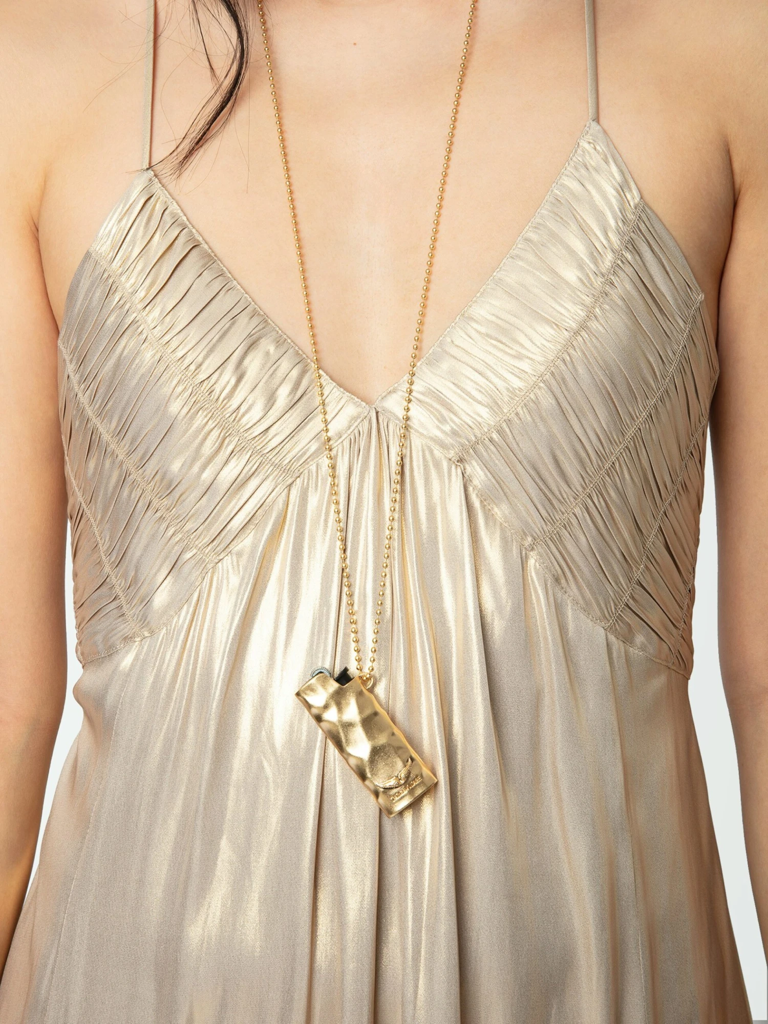 Rayonna Pleated Satin Dress Gold Zadig & Voltaire Rayonna Pleated Satin Dress Gold -Zadig Et Voltaire WWDR02551 GOLD HOVER 67bed757f3437 scaled