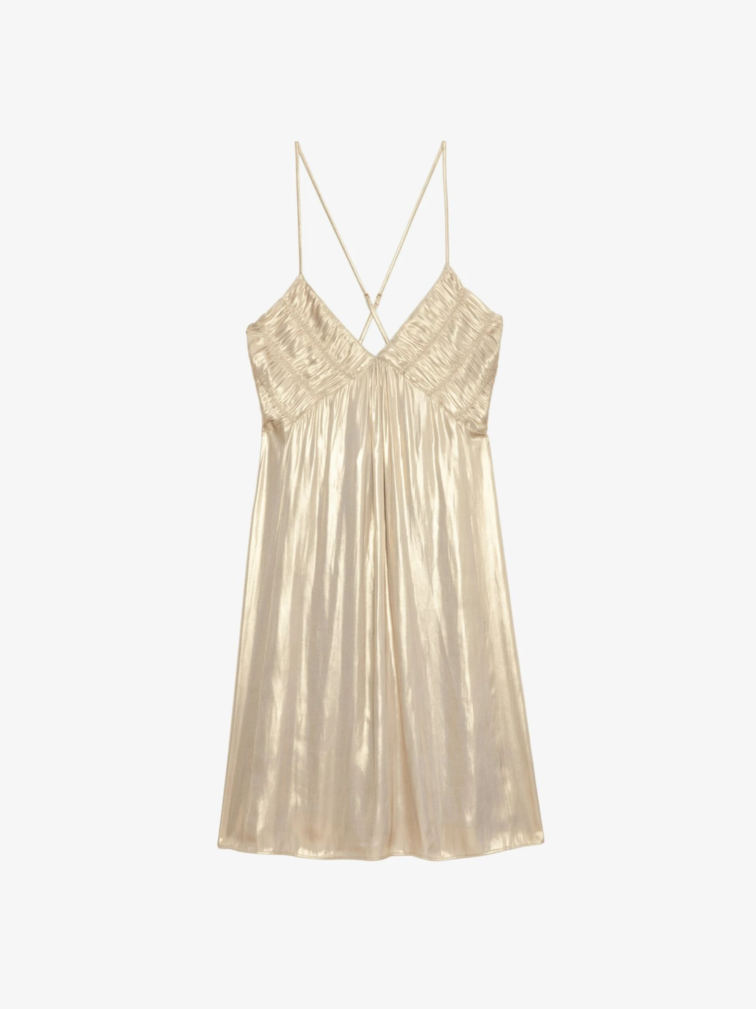 Rayonna Pleated Satin Dress Gold Zadig & Voltaire Rayonna Pleated Satin Dress Gold -Zadig Et Voltaire WWDR02551 GOLD PACKSHOT 67c04f3d313b7 scaled