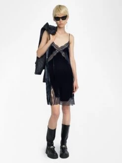 Zadig & Voltaire Rishi Velvet Dress Encre 3 Zadig & Voltaire Rishi Velvet Dress Encre -Zadig Et Voltaire WWDR02561 ENCRE ADDI 2 685e8d5f23978