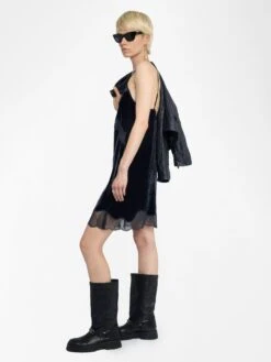 Zadig & Voltaire Rishi Velvet Dress Encre 4 Zadig & Voltaire Rishi Velvet Dress Encre -Zadig Et Voltaire WWDR02561 ENCRE ADDI 3 685e8dd2292b5