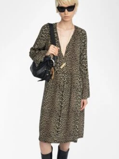Zadig & Voltaire Rinas Dress Leaves 2 Zadig & Voltaire Rinas Dress Leaves -Zadig Et Voltaire WWDR02568 LEAVES ADDI 2 685e8f1bd874a