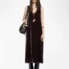 Zadig & Voltaire Renzo Velvet Dress Burgundy