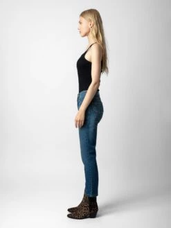 Zadig & Voltaire Mamma Jeans Medium Blue -Zadig Et Voltaire WWJE00007 MEDIUM BLUE ADDI 2