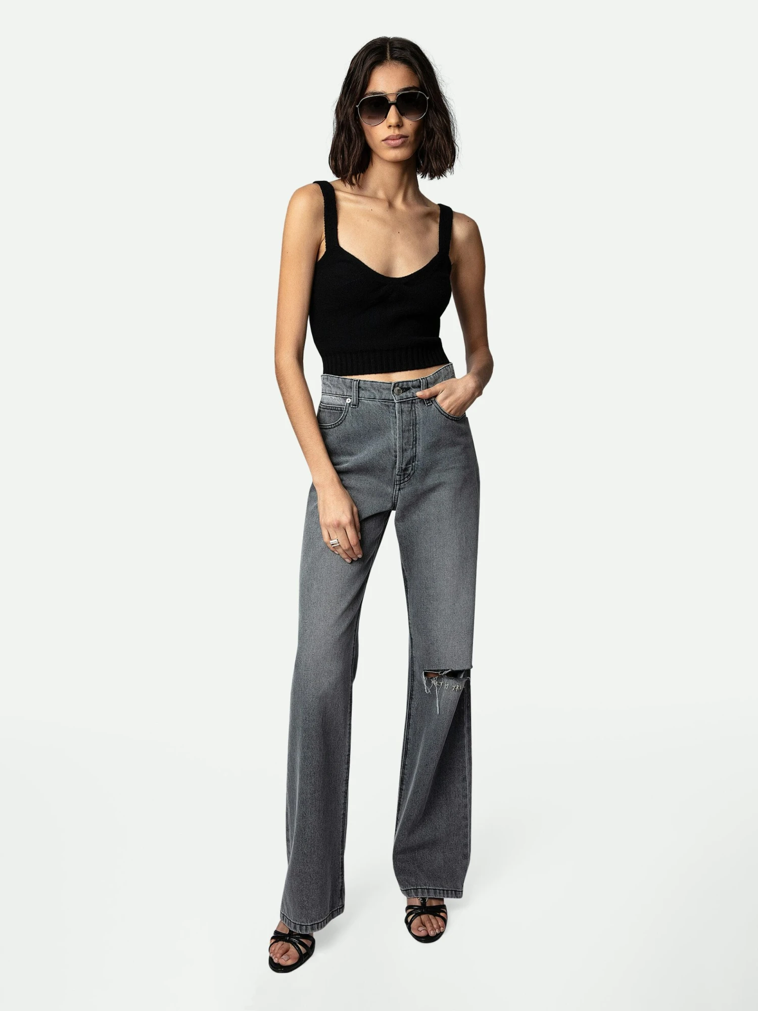 Evy Jeans Grey Zadig & Voltaire Evy Jeans Grey -Zadig Et Voltaire WWJE00224 GRIS SHOOTING 1 scaled